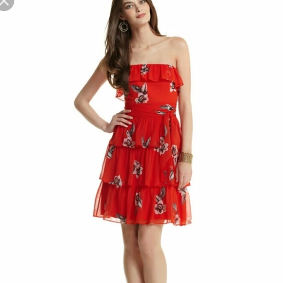 White House Black Market Dresses & Skirts - White House Black Market Floral Strapless Dress 8